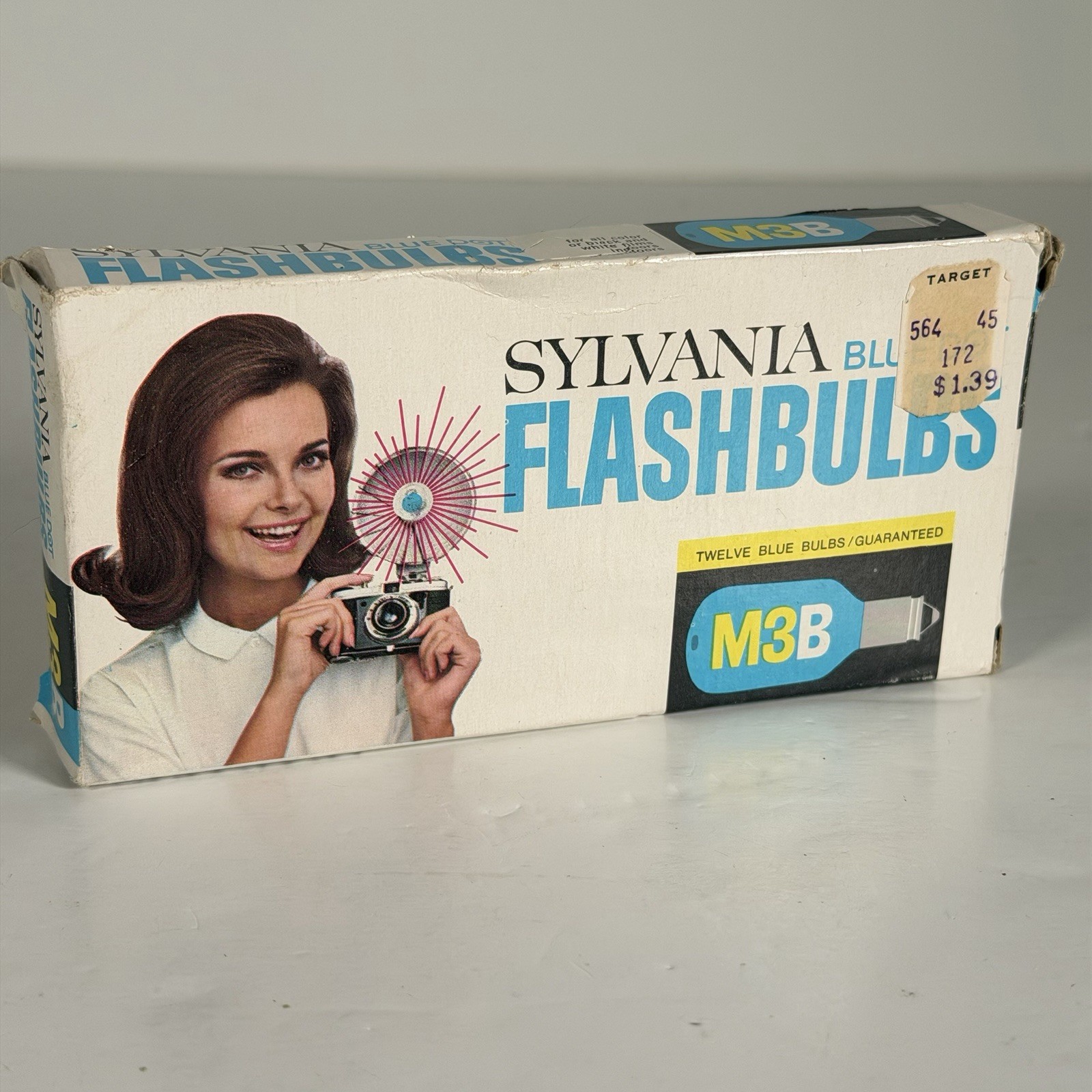 VTG M3B Flashbulbs Lot of 36 GE Sylvania Westinghouse Blue Camera Flash NOS