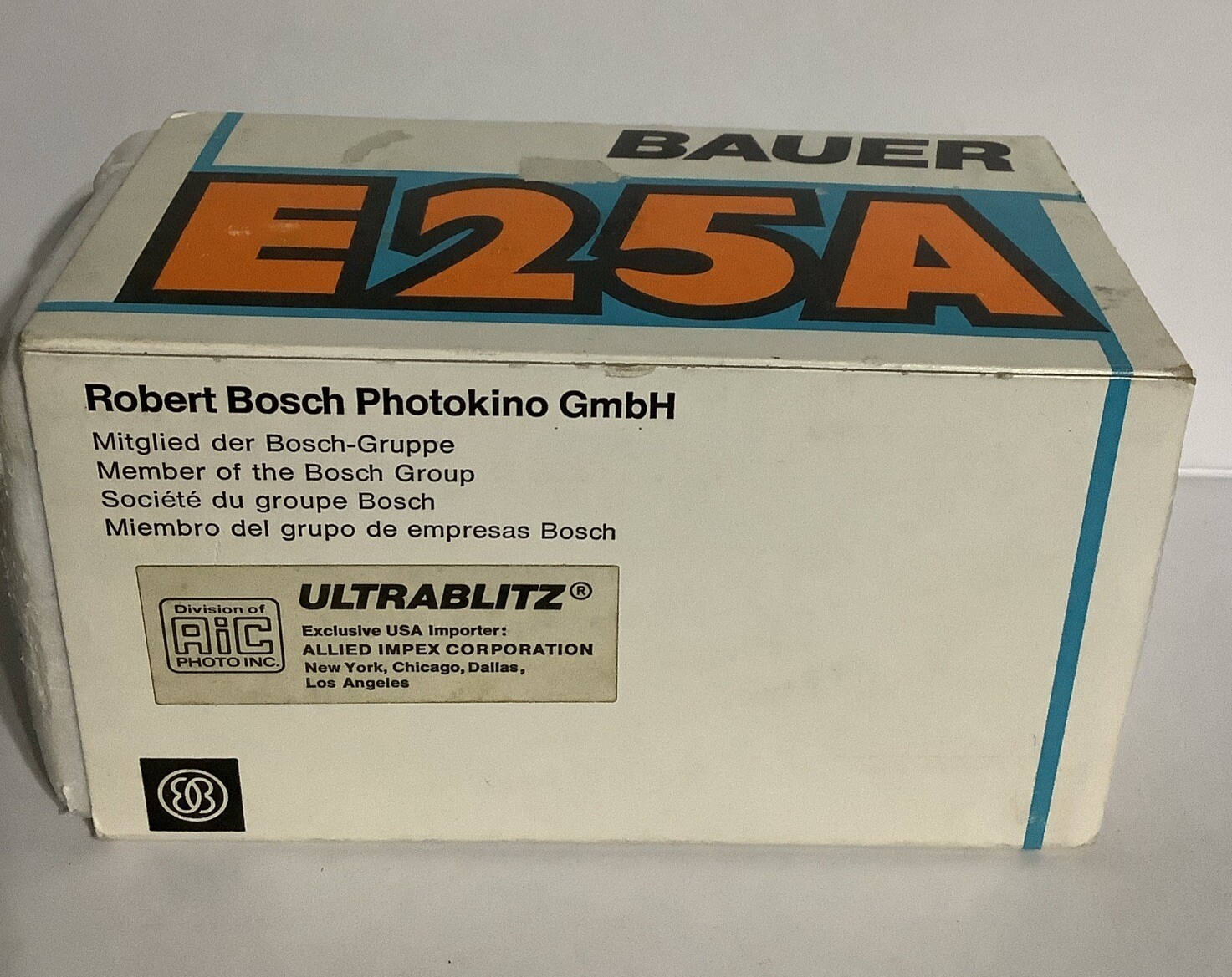 Vintage BAUER E25A Ultrablitz electronic Flash Robert Bosch *Tested*