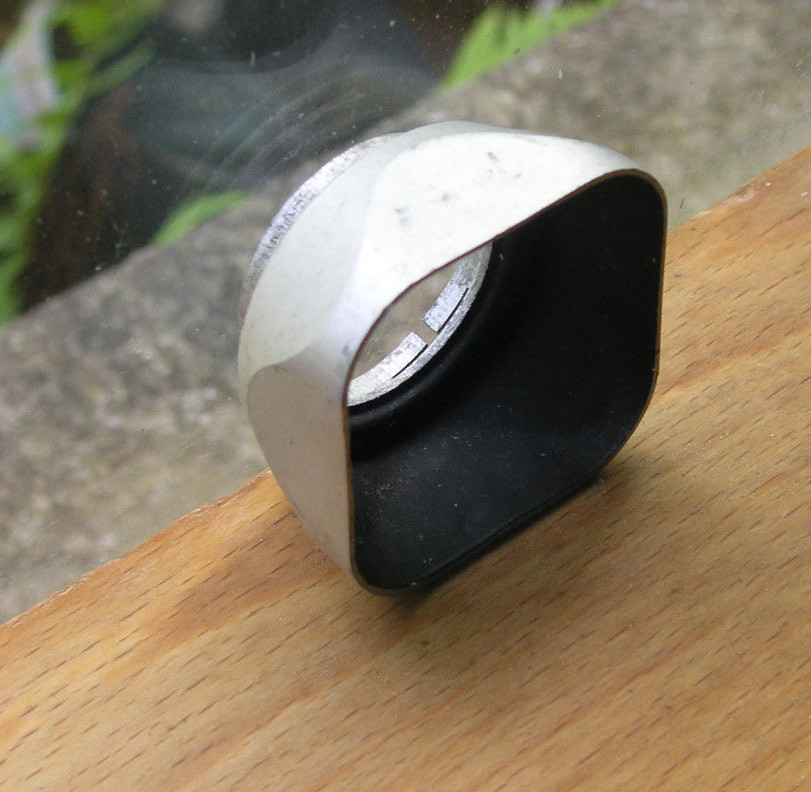 original 32mm push fit slip on square franka badged lens hood shade TLR 6×6