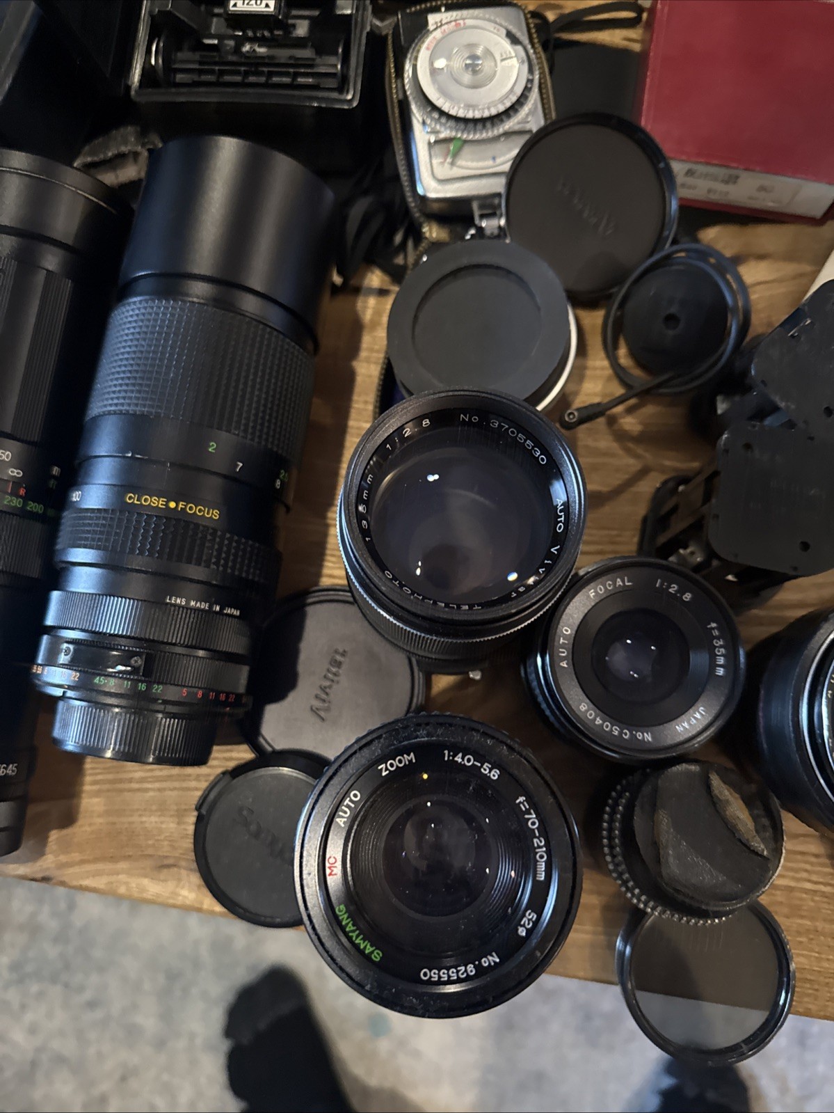 Large Vintage Group Lot Of Camera Equipment Accessories Lens Flash Filter Etc