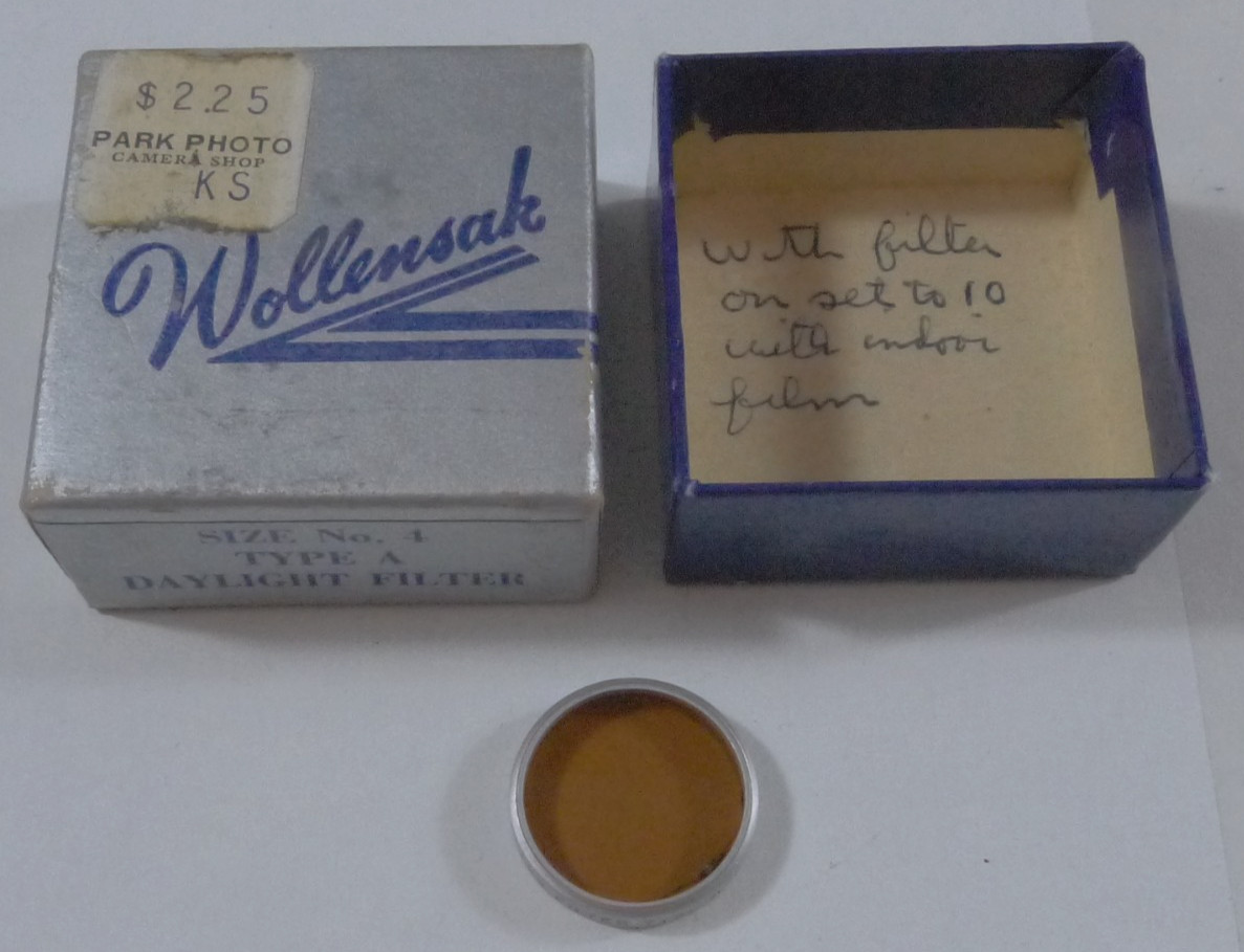 Wollensak Daylight Filter Size No. 4 Type A Drop In Glass Filter w/Box VINTAGE