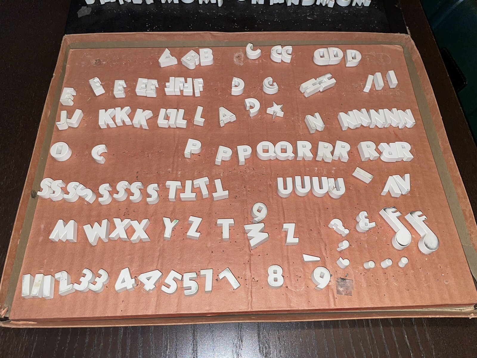 Vintage Mitten’s Professional Movie Titlers PLT-3 Push Pin Letters Lettering Set