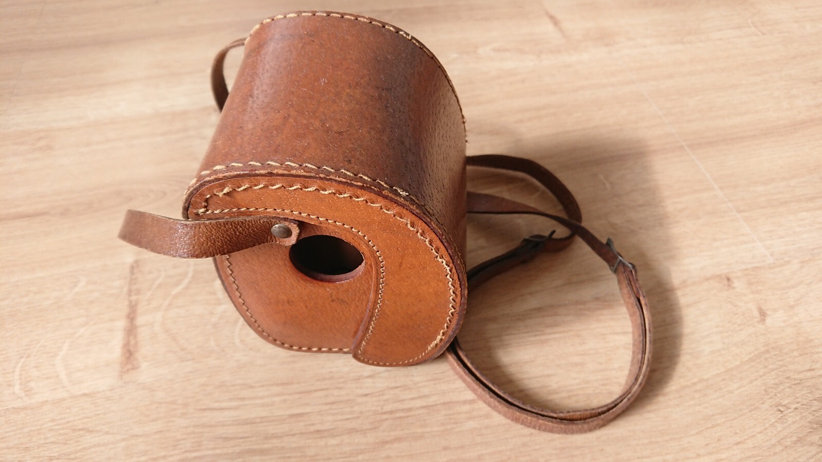 Brown Leather Case Cover for MOM Fotobox Foto Box Hungarian 6×6 cm Film Camera