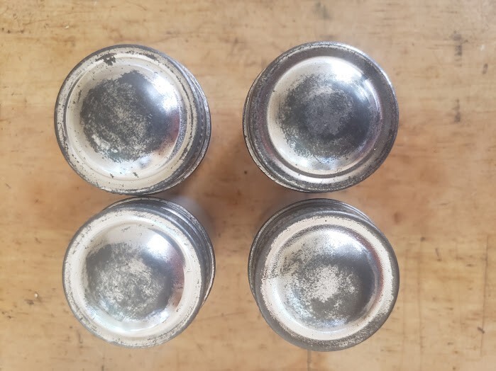 vintage metal film canisters lot of 4 (set 3)