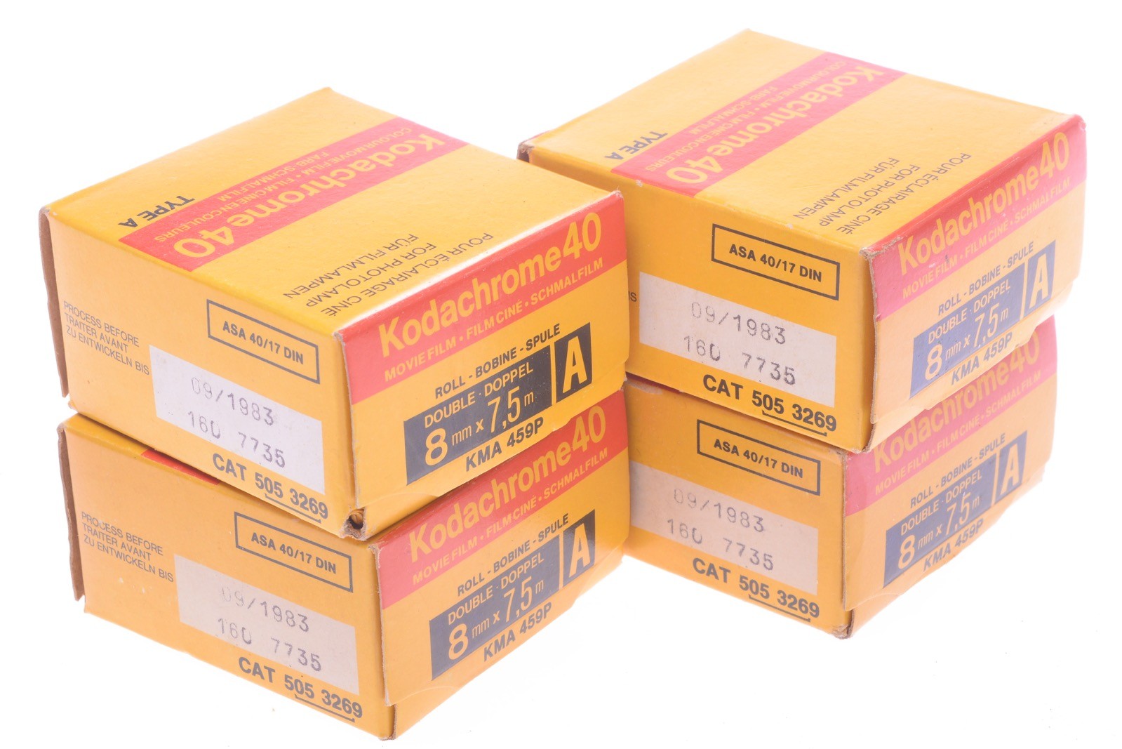 ✅ 1 KODAK KODACHROME 40 EXP. SEPT. ’83 ROLL DOUBLE 8MM FILM CINE MOVIE ASA 40