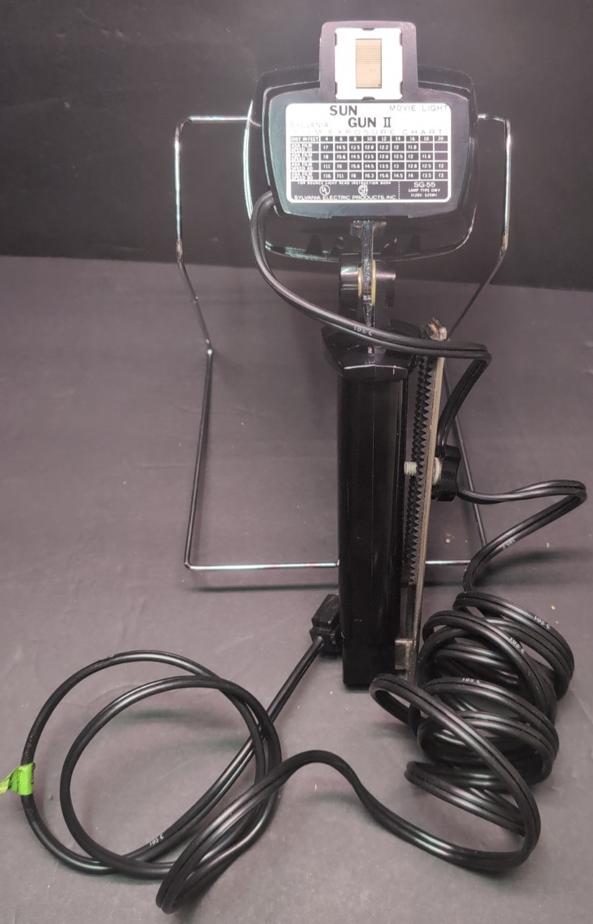SYLVANIA SUN GUN II SG-55 Movie Lighting 1960s Vintage TESTED WORKS
