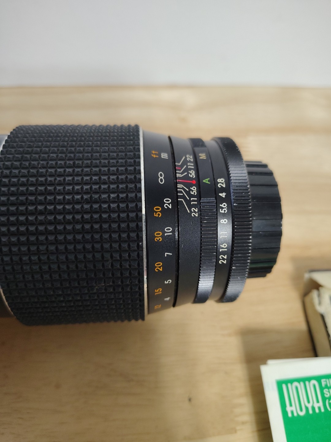 Vintage Photography Camera Japan 55 mm Lens, Hoya Filter 1B, Saitex Telecoverter