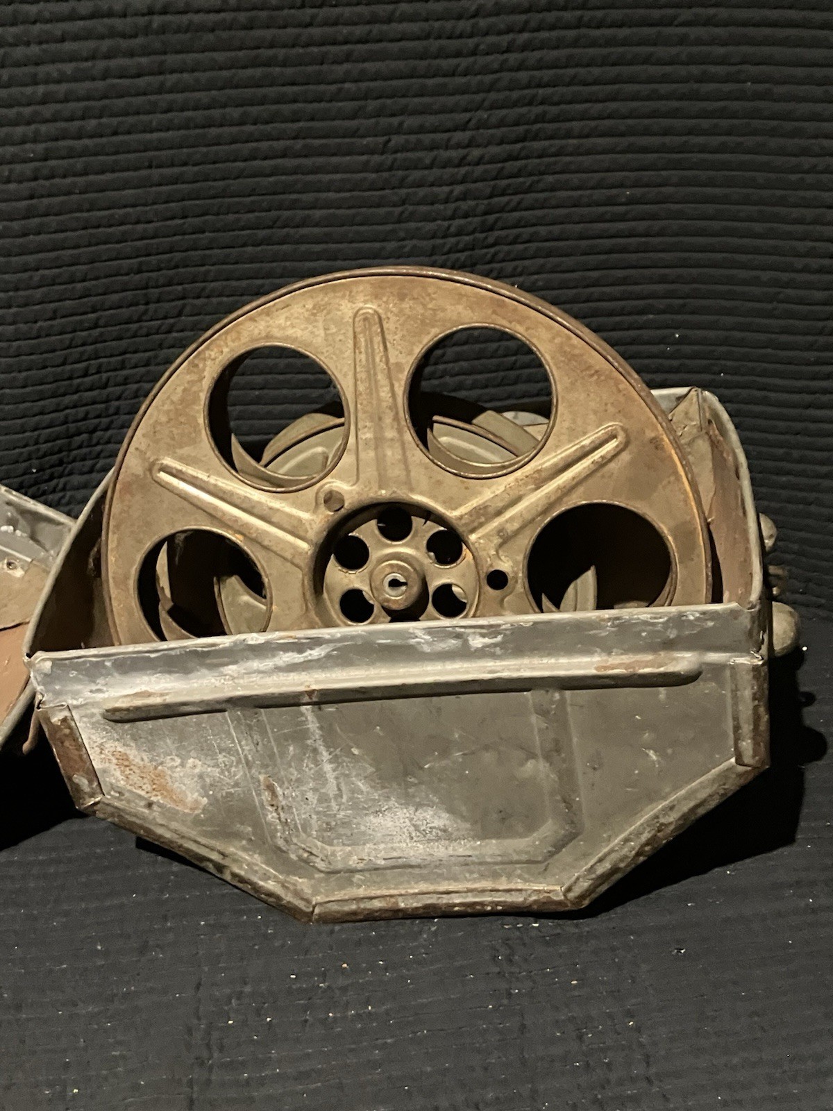Vintage Film Transport Reel Case Universal Studios Hollywood Movie Theater