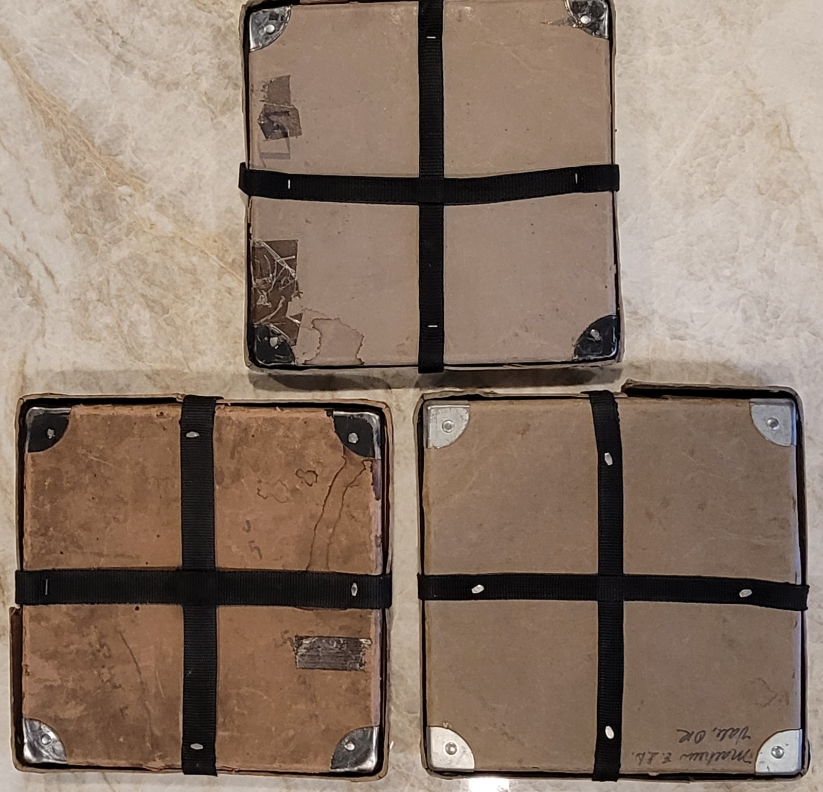 Lot of 3 VINTAGE Film Reel Canister Case Shipping Box Mailer 11.5″