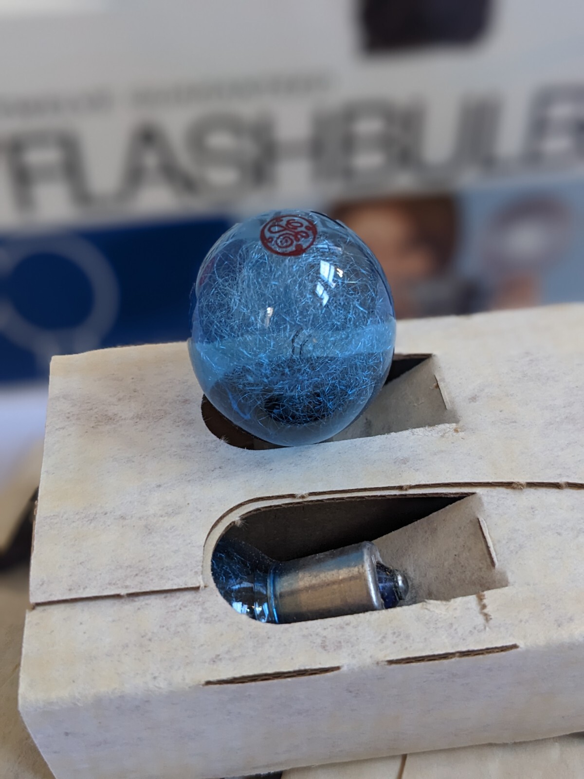 Vintage GE General Electric 5B Flashbulbs Blue 12 New Unused Bulbs NOS