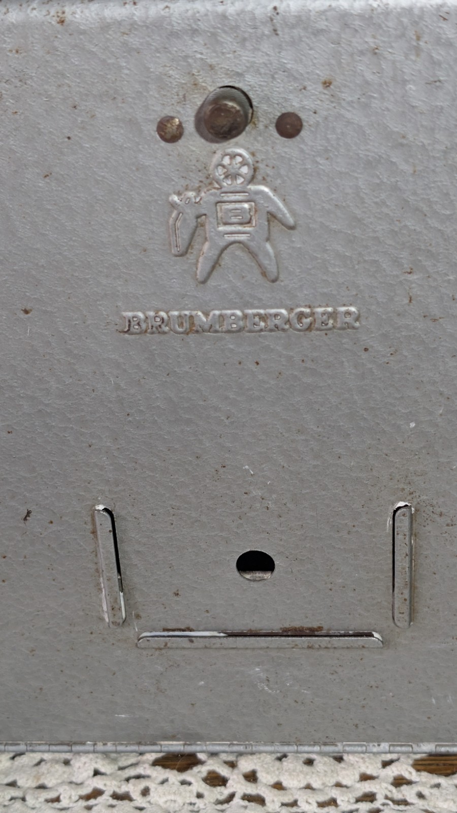 Vintage Brumberger Metal Industrial Film Storage Cabinet Box Case with Slots