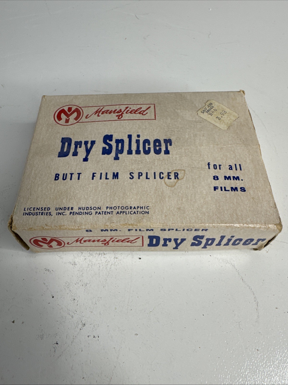 Mansfield Dry Splicer Butt Film Splicer 8mm Films Movies w/ box