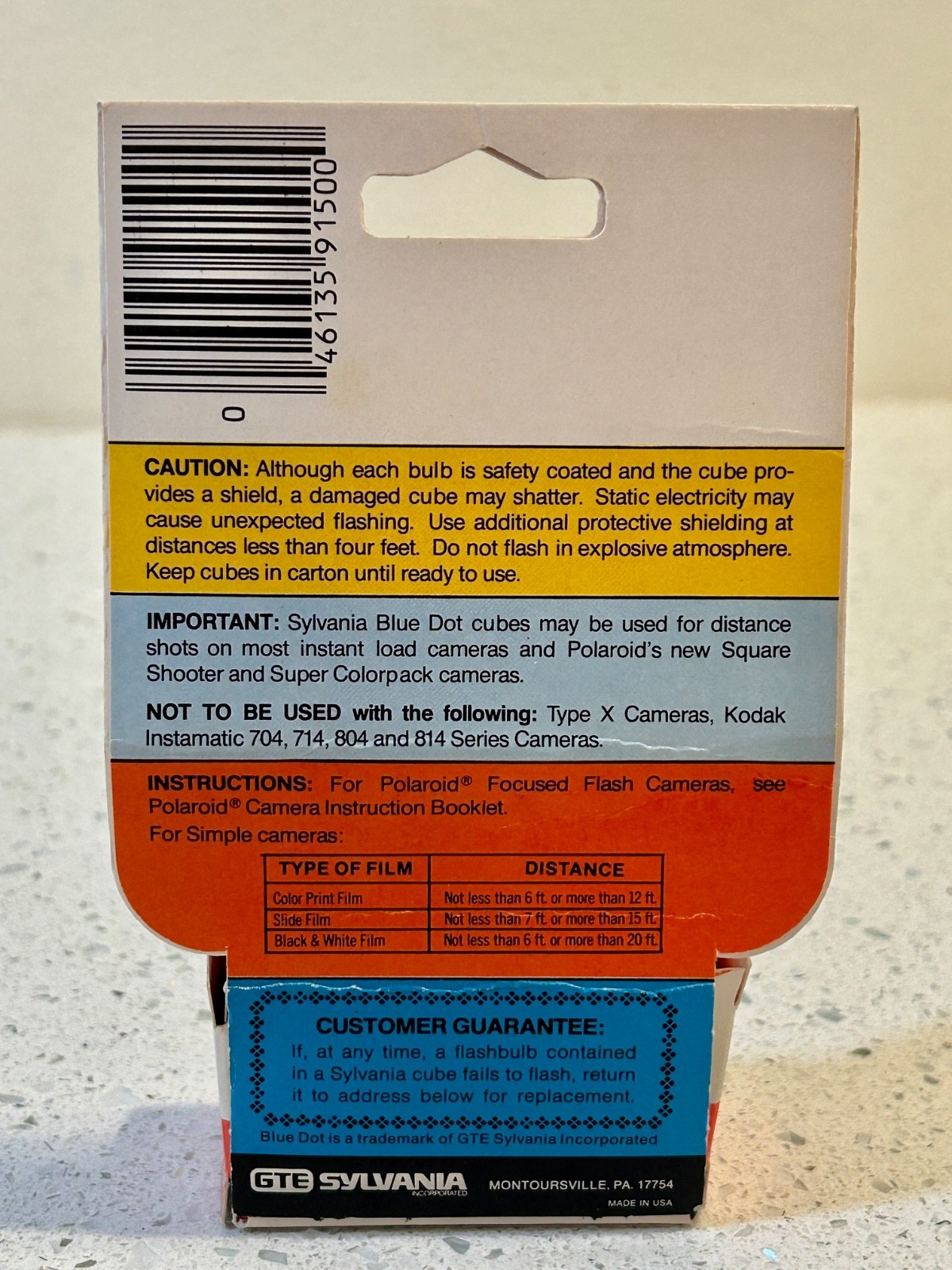 Vintage SYLVANIA Blue Dot Flashcubes Hi-Power – 2 Cubes / 8 Flashes In Package