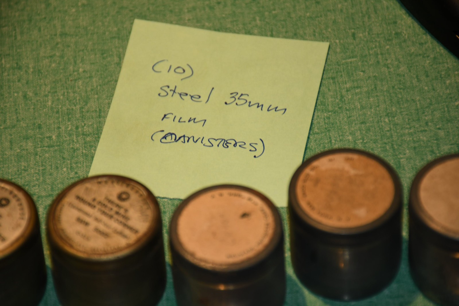 (10) Vintage 35mm Metal Film Canisters Steel #10