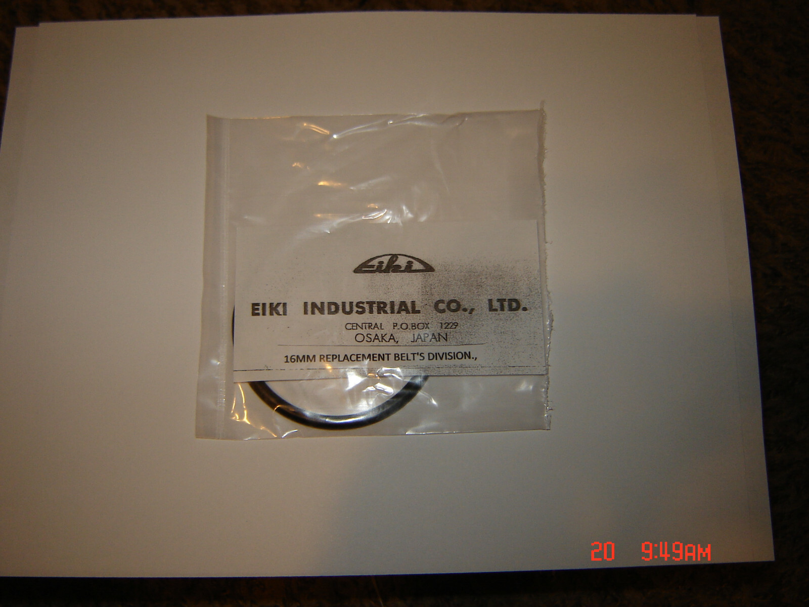 16MM EIKI SNT, ENT Projector Belt , Eiki REVERSE Belt ,1 New Round Reverse Belt