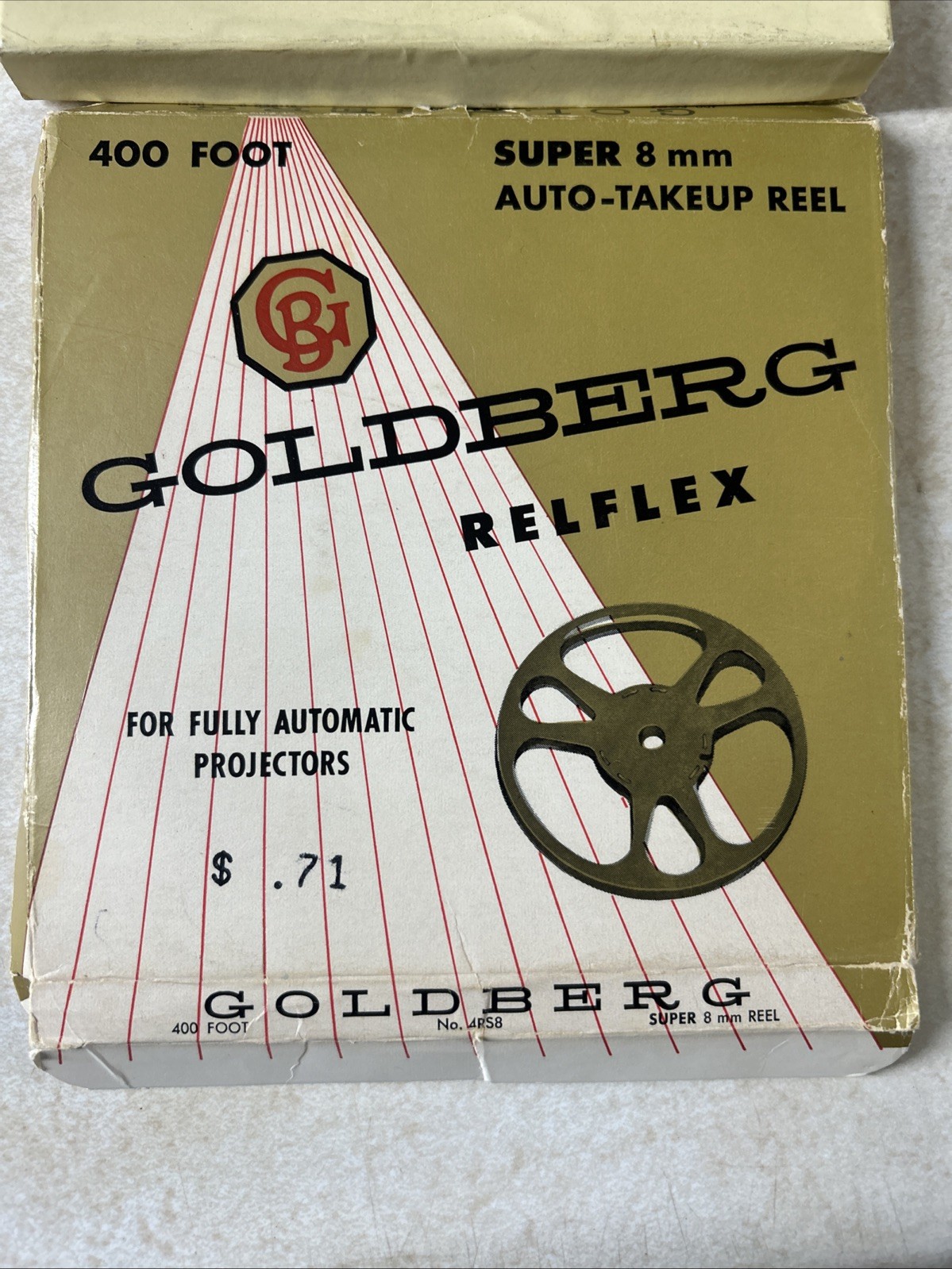 2 Vintage In Original Box Metal Movie Film Reels