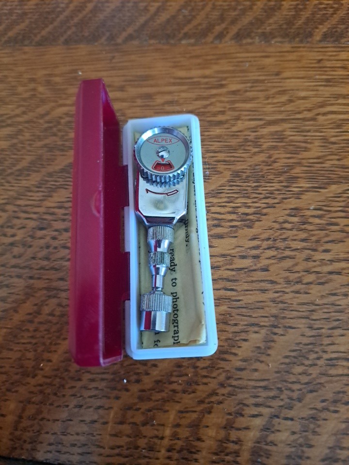 Vintage Alpex Chrome Camera Self Timer w/ Case 