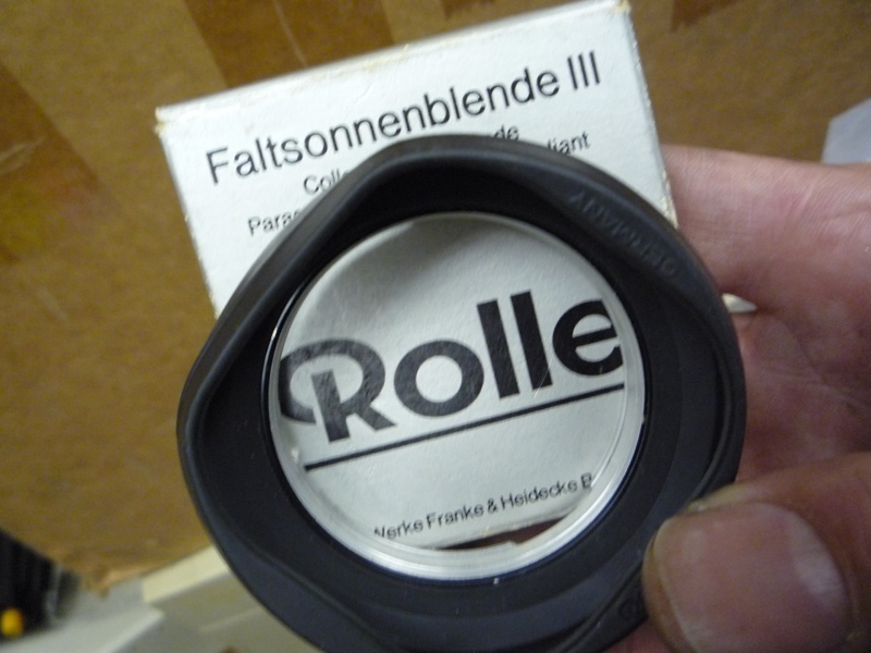 ROLLEIFLEX ROLLEI FALTSONNENBLENDE COLLAPSABLE SUN SHADE BAYONET III LEEN