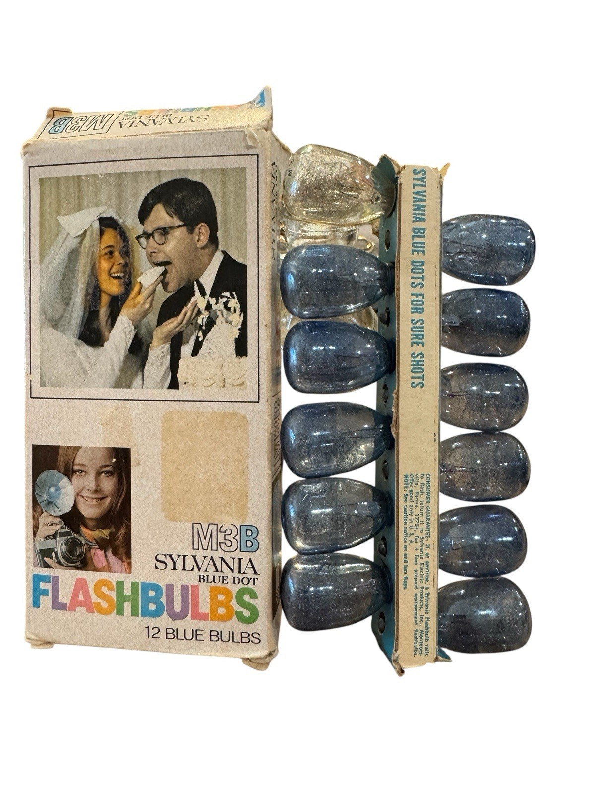 VTG Sylvania Blue Dot Flashbulbs M3B Selling For Nostalgia – Untested – 12