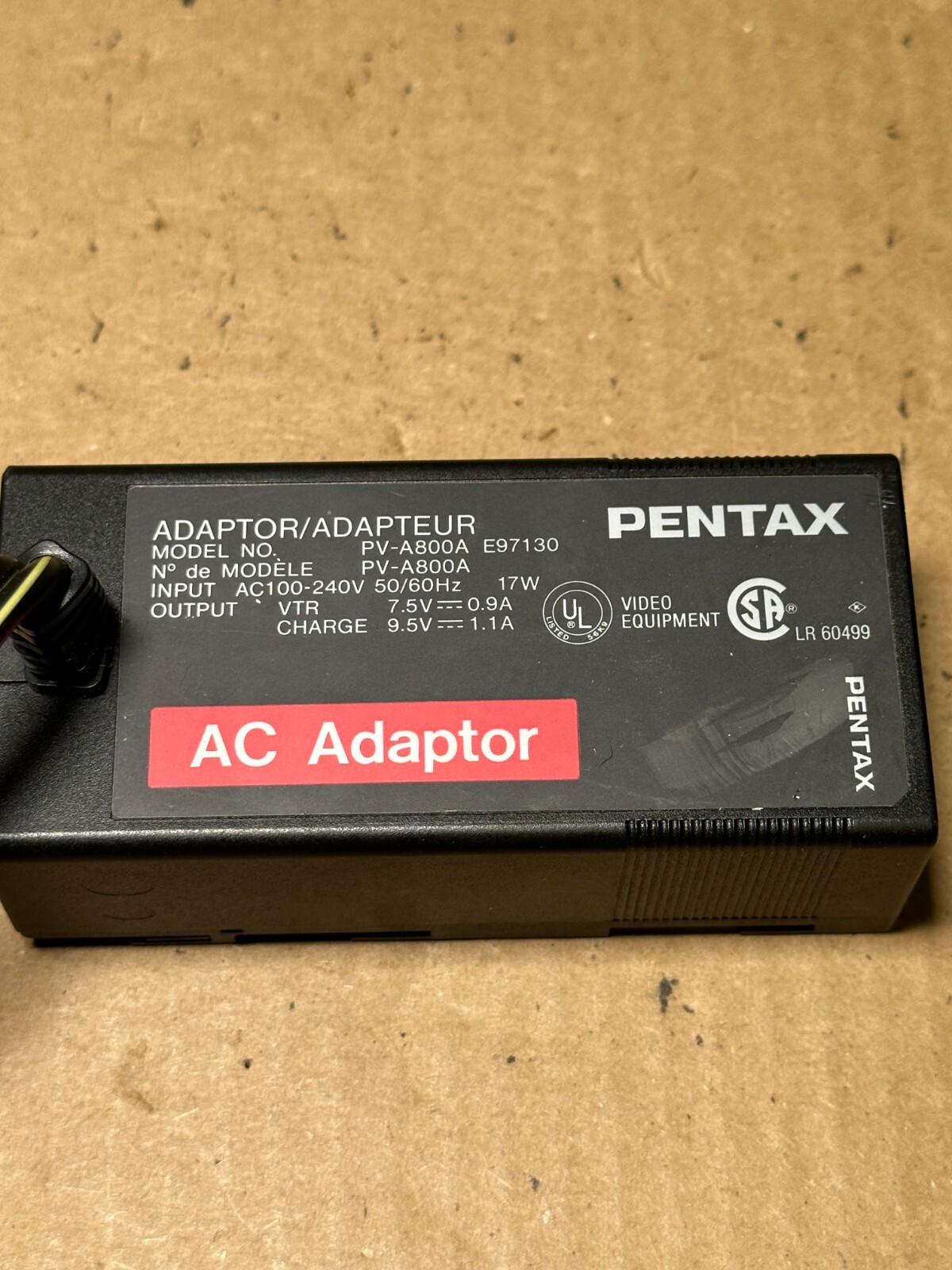 Pentax Power Adapter PV-A800A Camera Video Equipment Tested Good