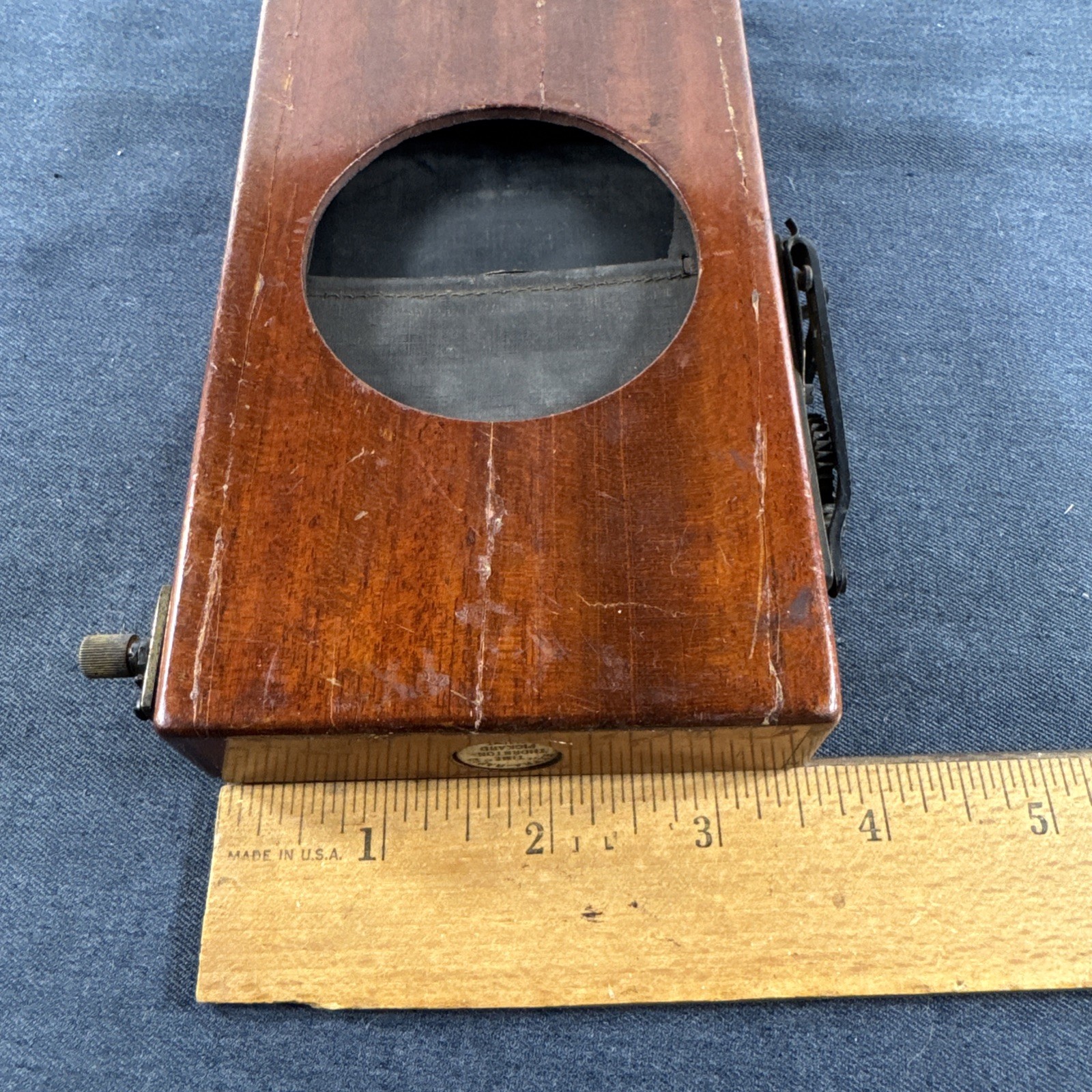 Rare 2.75in Thornton Pickard Extra Rapid Time Shutter Wood Brass For Barrel Lens