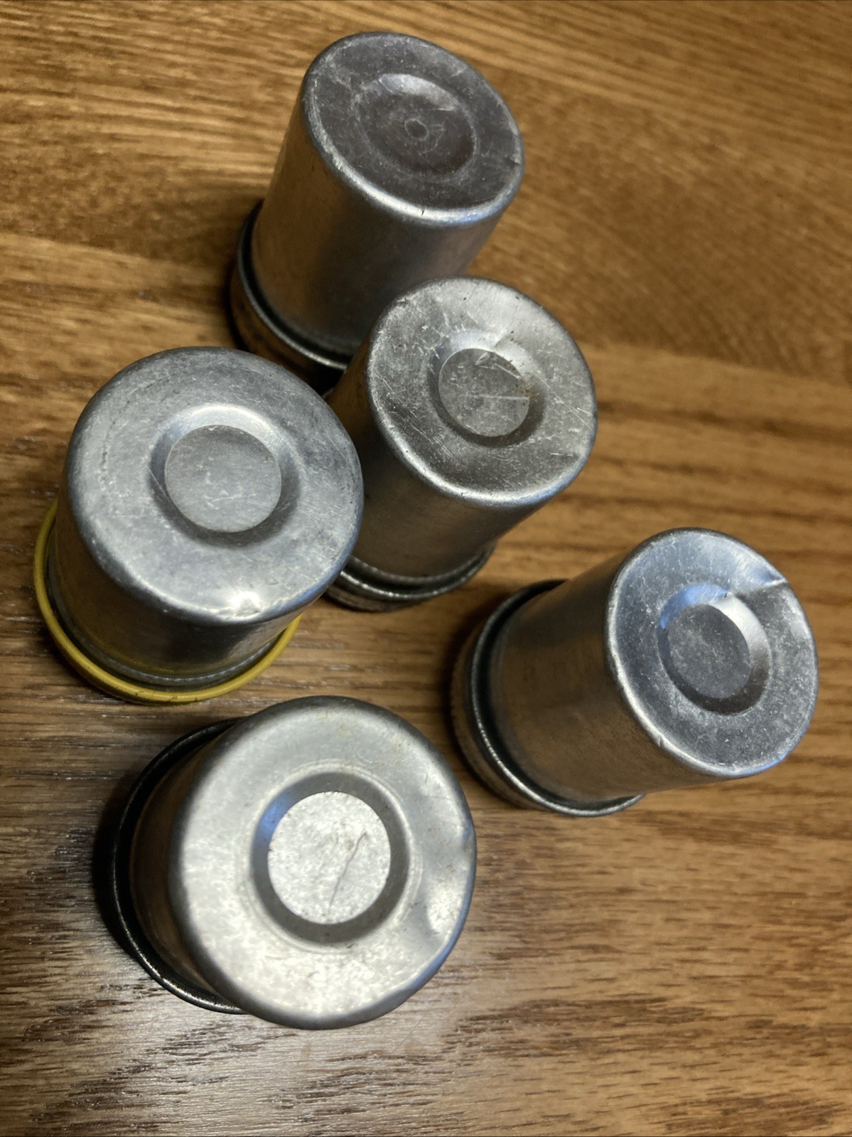 Vintage Lot of 5 Metal Aluminum 35mm Film Can Canisters