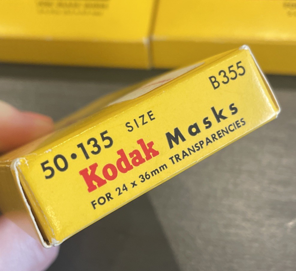 (5) Vtg Kodak Masks for Glass Slides 2 X 2 Inch (5.1 X 5.1 cm) B355 24 x 36mm