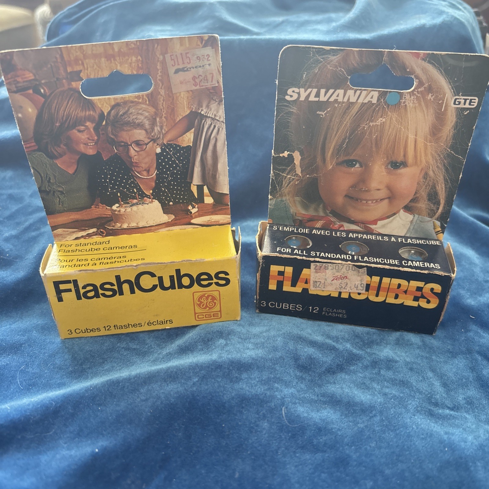 Vintage Magicubes Flashes GE Sylvania 2 Packs of 3 Cubes New Old Stock