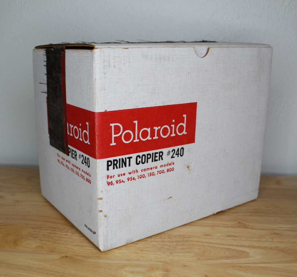 Polaroid Print Copier Model 240 with Box, Manual, Shutter Cable, and Filters