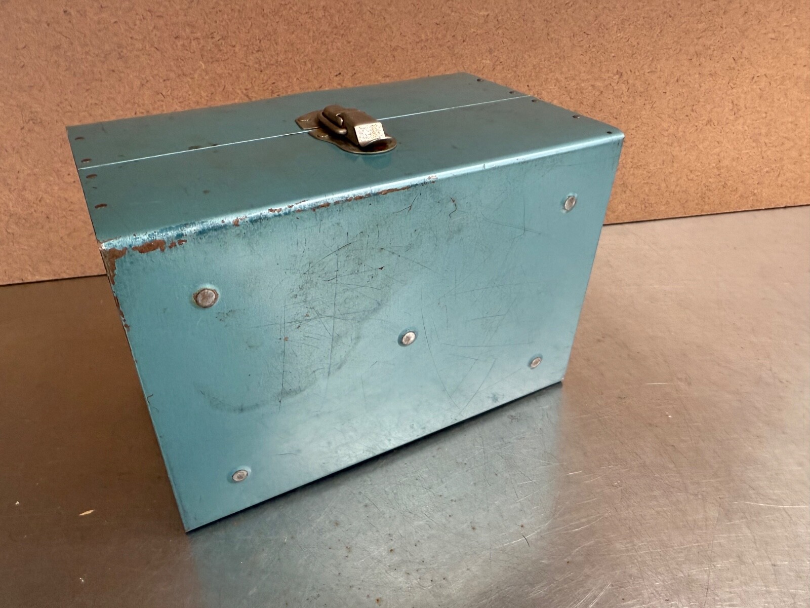 Vintage . Brumberger & Adams Metal Film Can Storage Case Box Containers