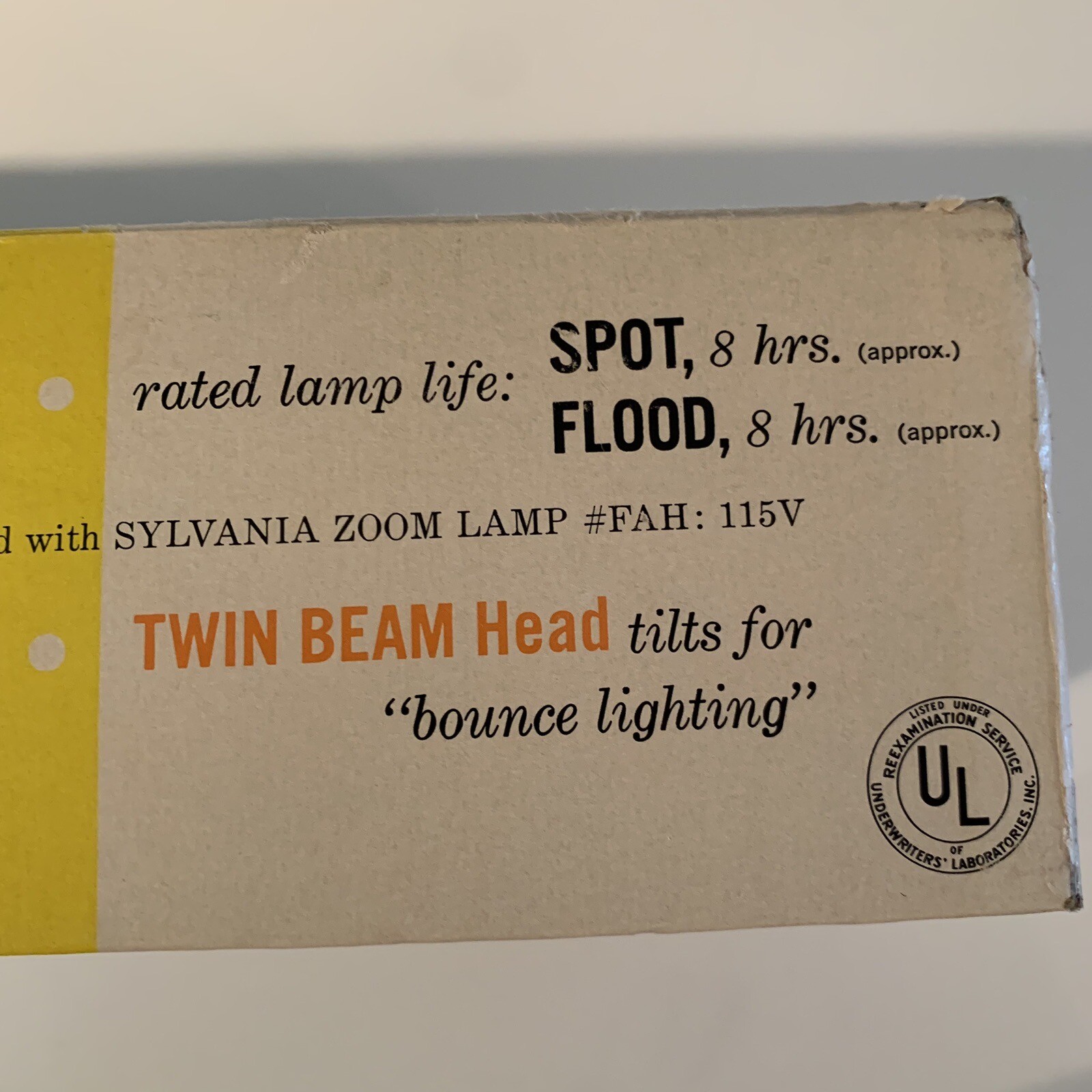 MOBILITE Twin Beam FLOOD/SPOT Light SYLVANIA ZOOM Lamp 3400 K For Home Movies
