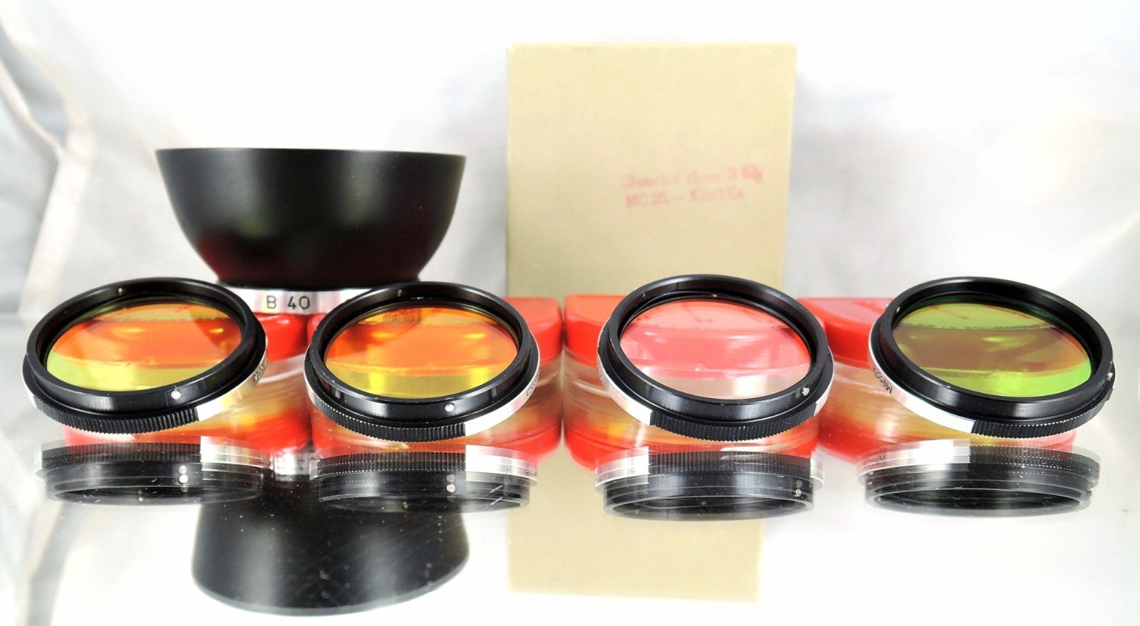 Flexaret Shade hood + Set of four color filters B36 MEOPTA Genuine Accessories