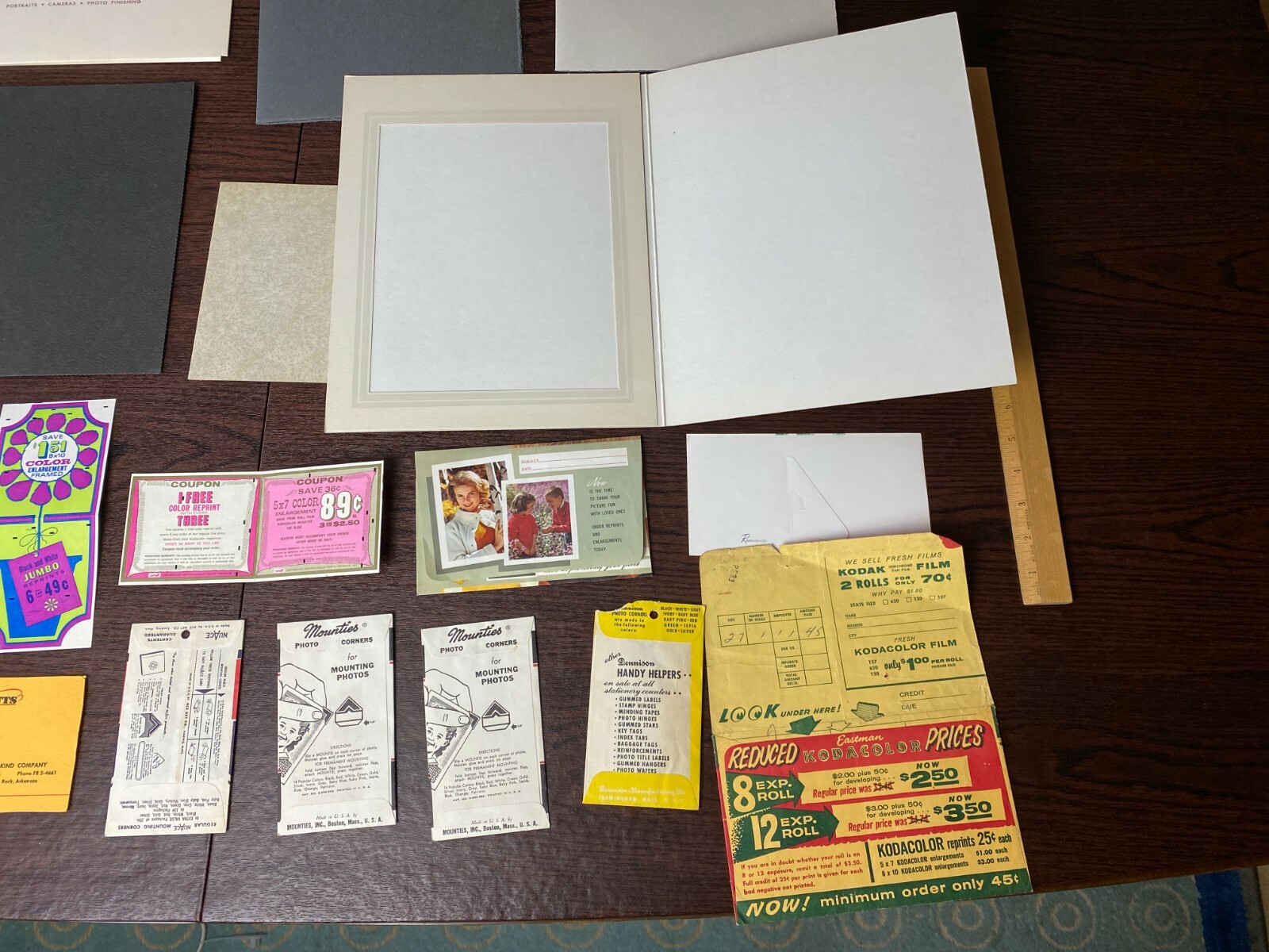 Vtg Photography Ephemera Folders Mounties Corners Matt Paper Frames Ephemera