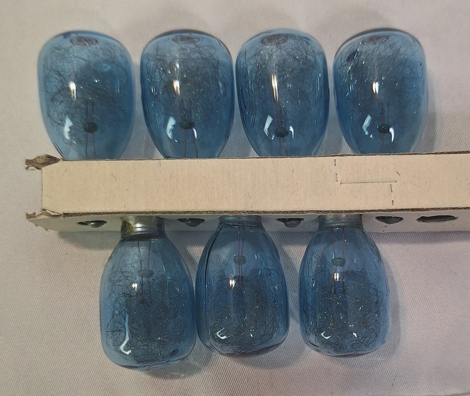 Vintage GE M2B Flashbulbs 6 Blue Bulbs General Electric Incomplete Untested