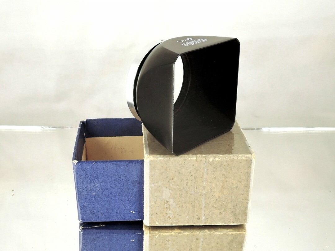 Shade hood Flexaret Meopta square bayonet B40 metal + Genuine box very nice