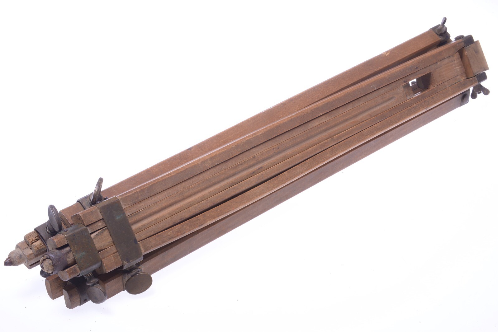 ✅ ANTIQUE WOOD TRIPOD 148CM, 58.26″ (EARLY MODEL, READ) GLASS PLATE FIELD CAMERA
