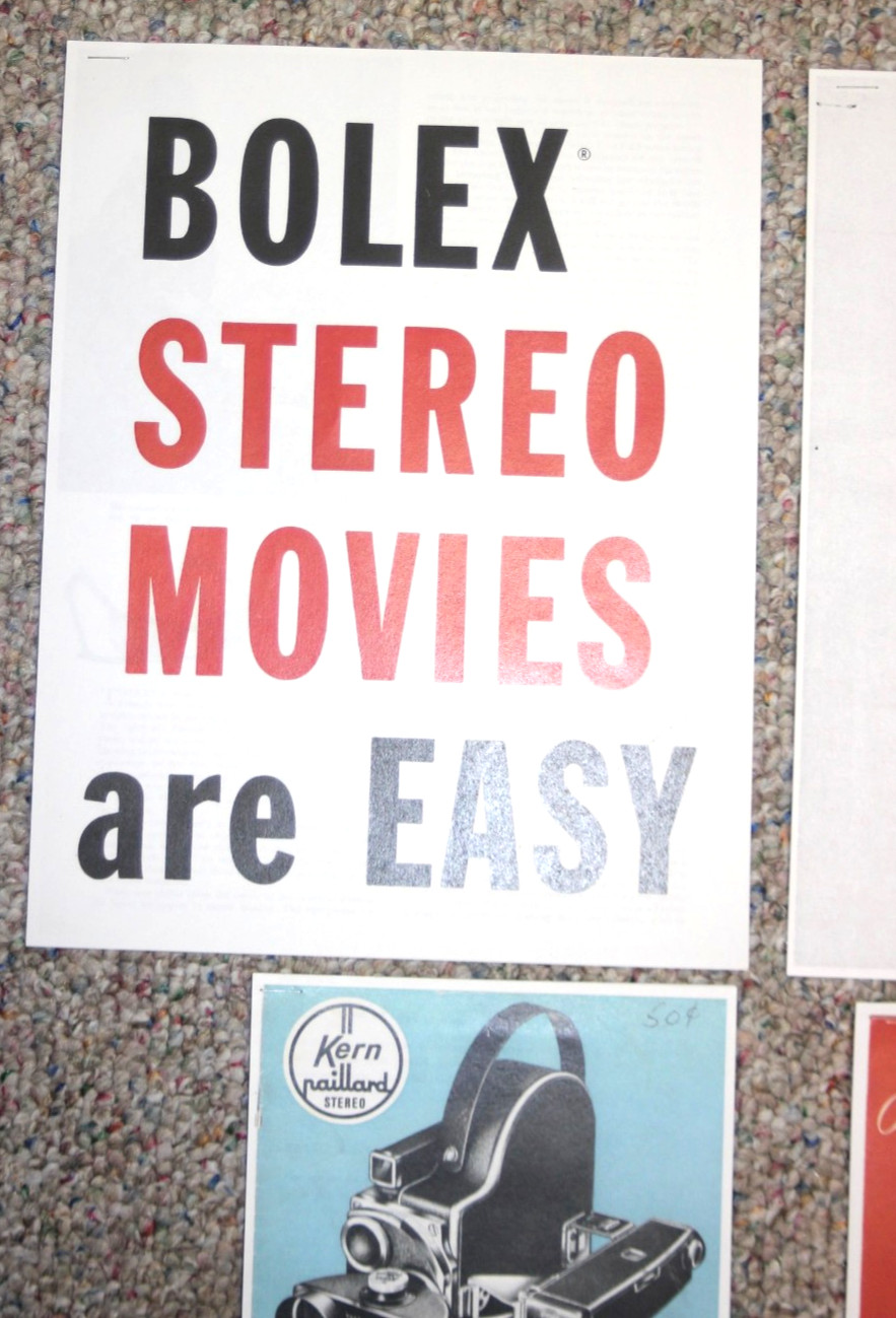 4 – Bolex STEREO Camera / Projector Information, Instructions, Manuals