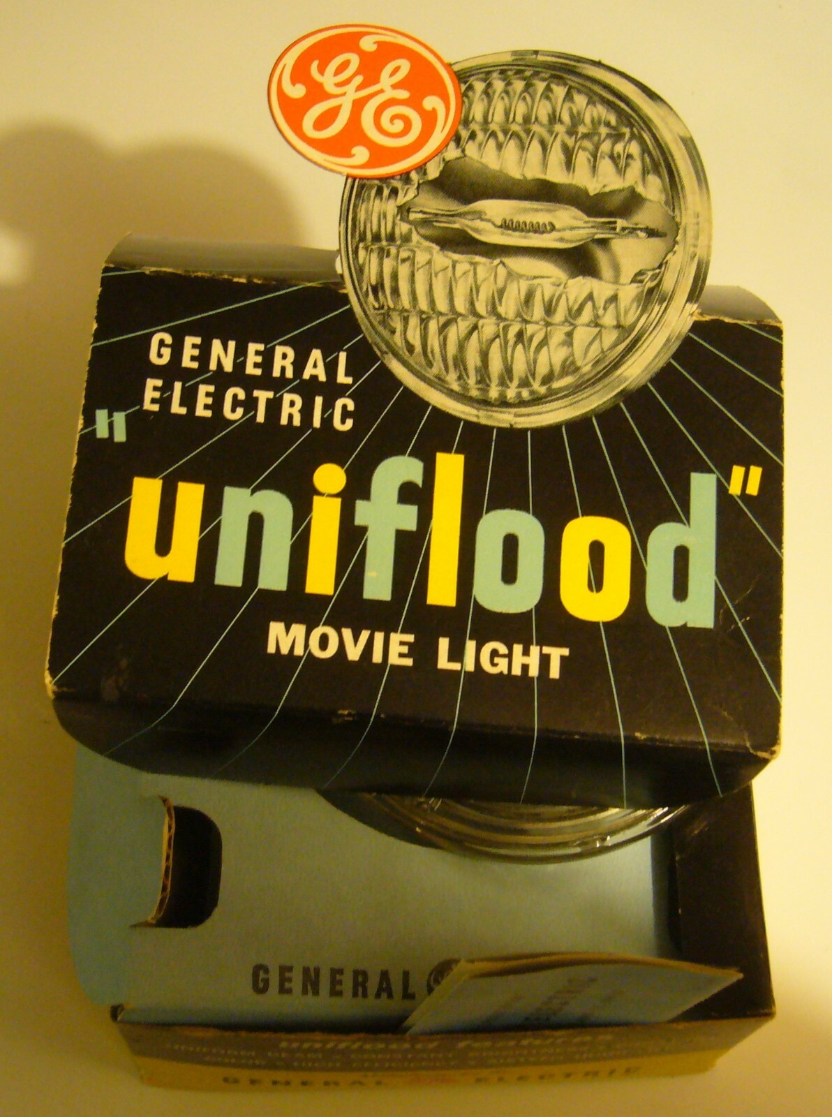 Vintage GE DXK 115-120V Uniflood Sealed Beam Home Movie Lamp