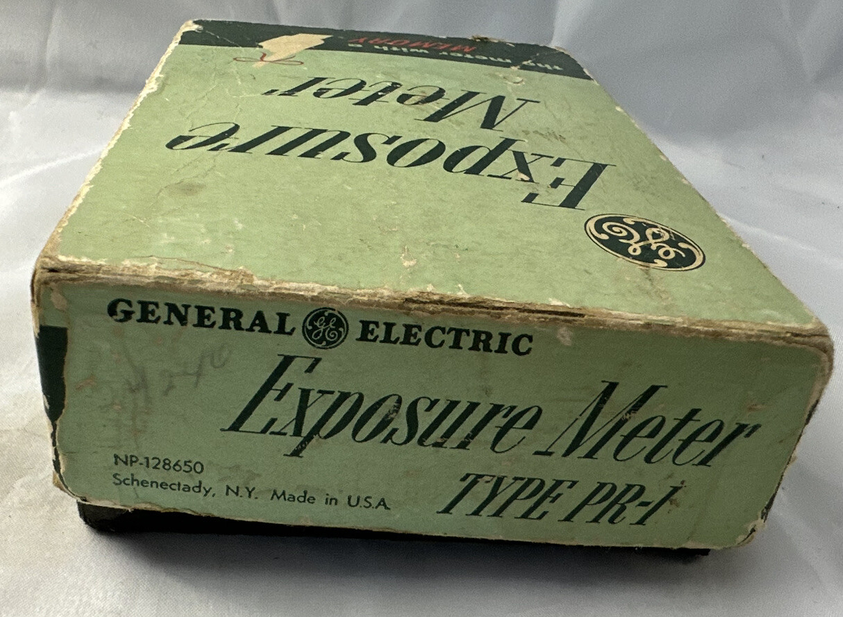 GE Exposure Meter Type PR-1 Light Meter Box For Parts or Display Only Vintage