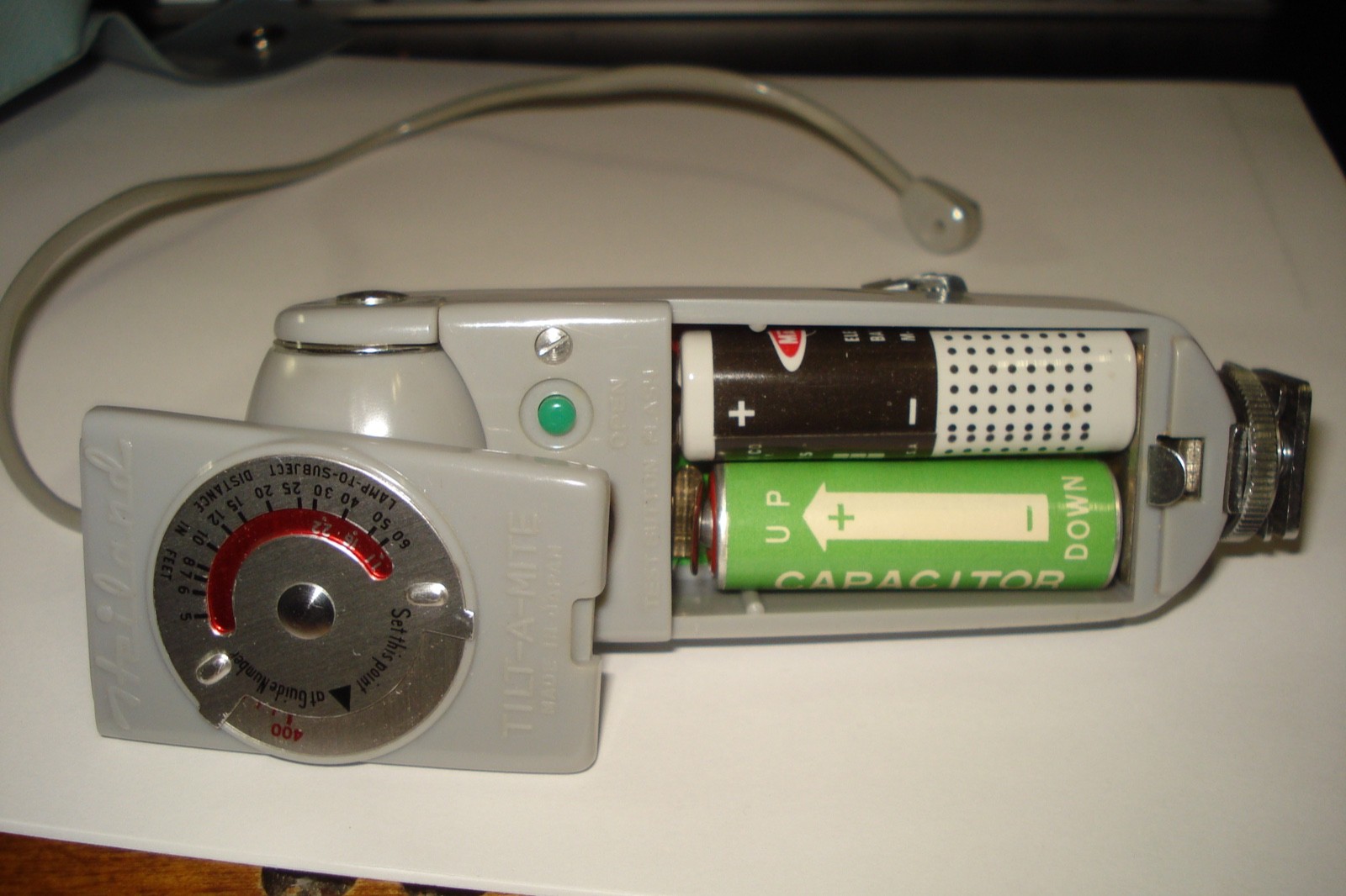 Vintage TILT-A-MITE Camera Flash Unit Collapsible Fan Japan Heiland