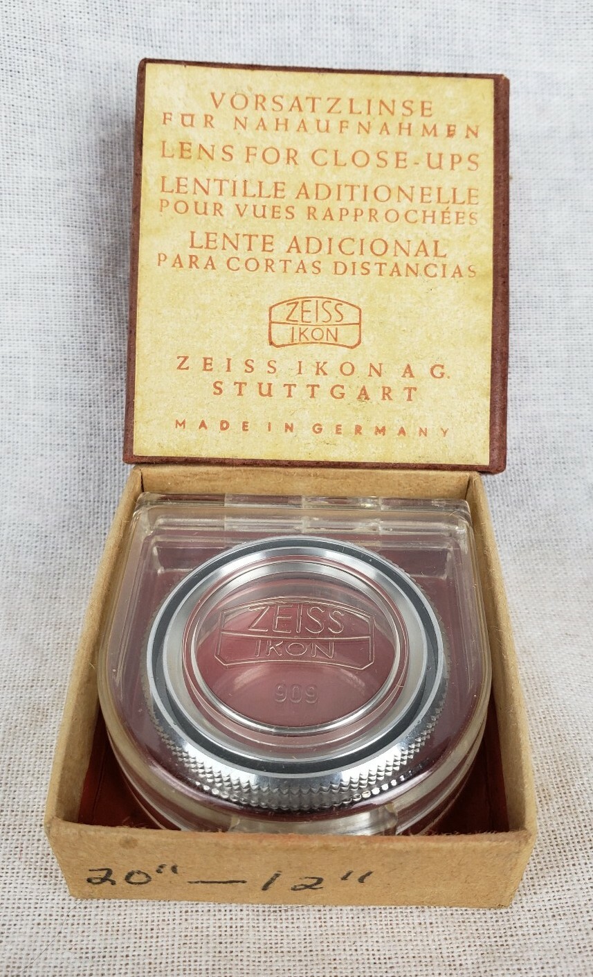 Vintage Zeiss Ikon A G Stuttgart Vorsatzlinse Proxar Lens Germany Mint In Box