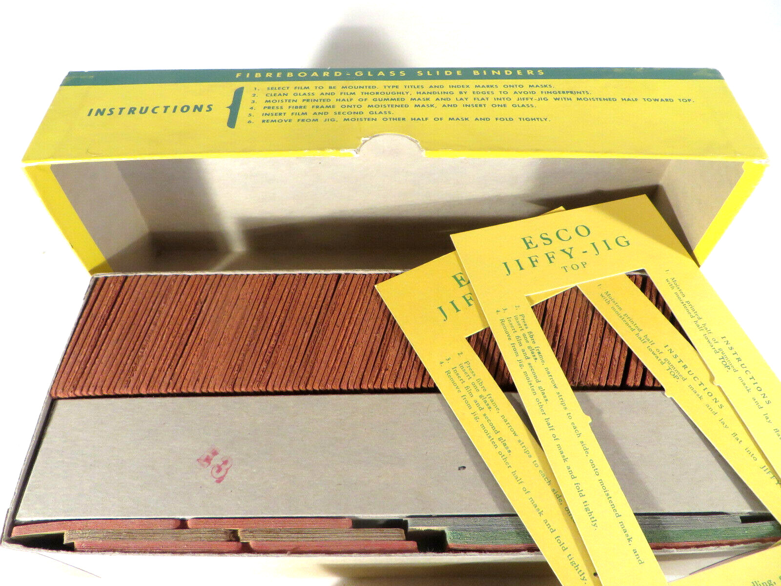 Vintage Brumberger Metal Slide Binders & Esco 2×2 for 35mm w/Glass Large Lot