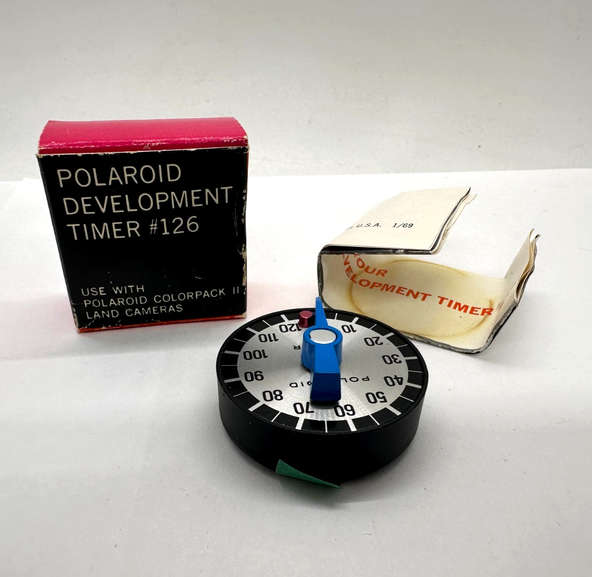 VTG Polaroid Model 126 Development Timer with Original Box & Instructions – NOS