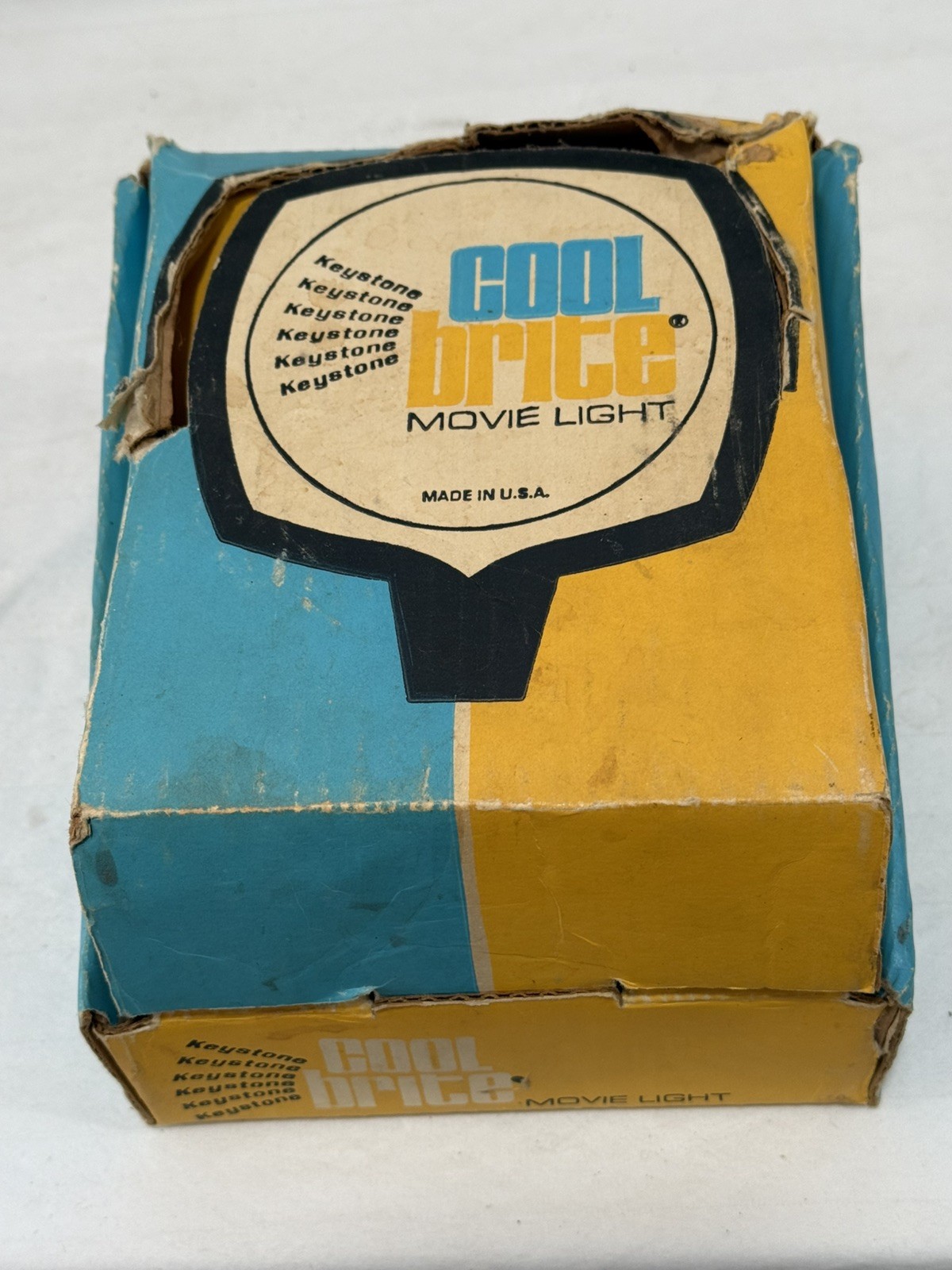 Vintage Keystone Cool Brite Super 8 Movie Camera Light w/Box Mounts Instructions