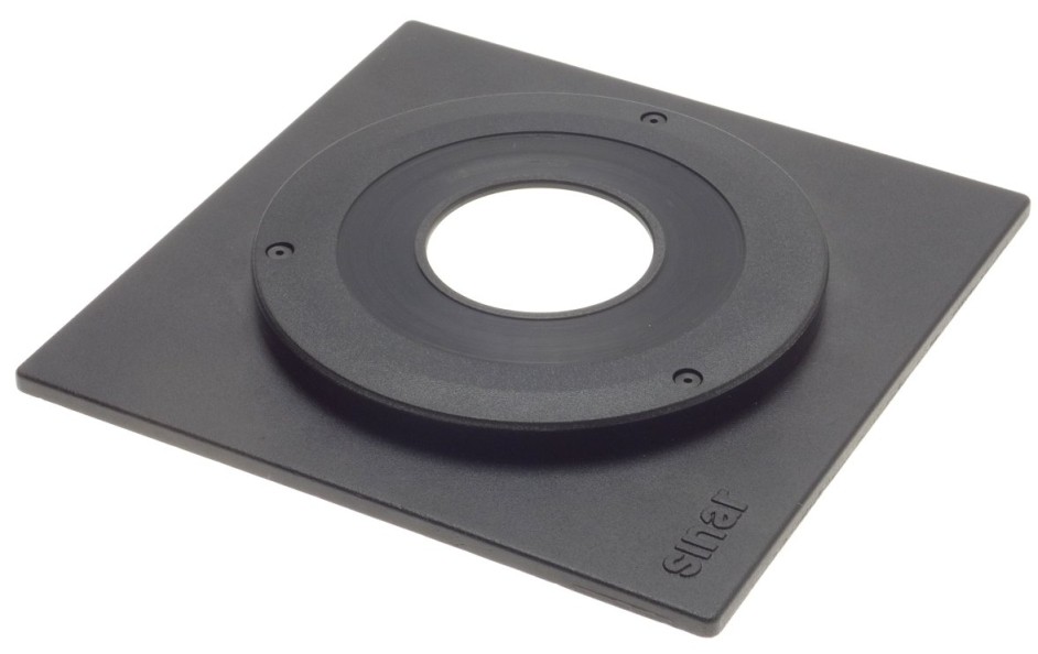 SINAR 4×5 SWISS CAMERA LENS BOARD MINT BLACK PERFECT WORKING ORDER FITS P2 P