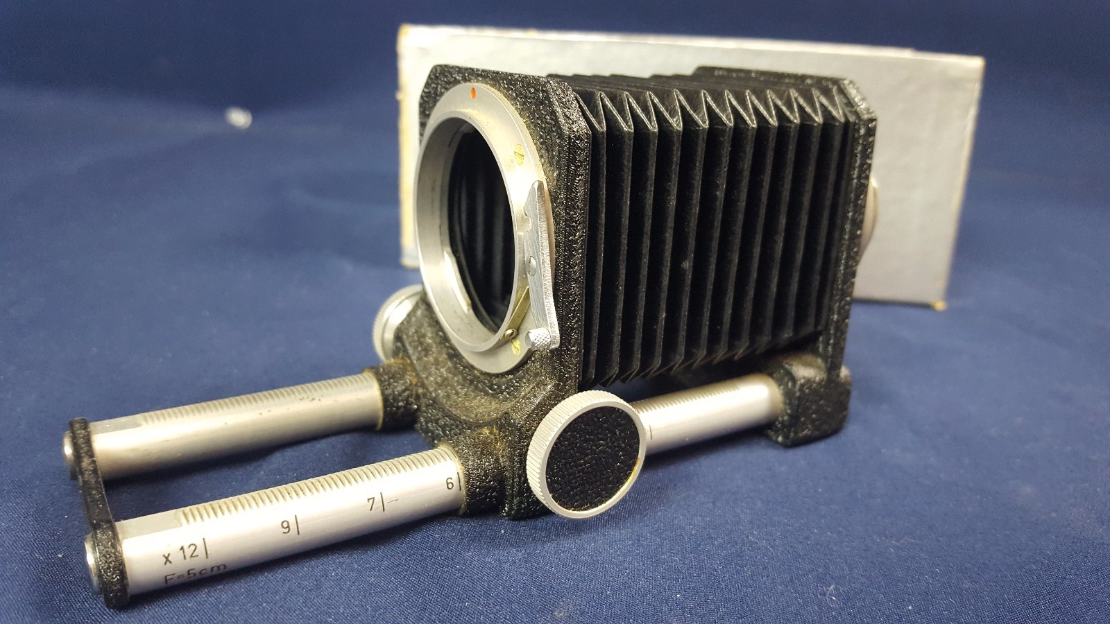 Vintage Novoflex Bellows Focusing Unit 10.5cm Original Box Germany VG
