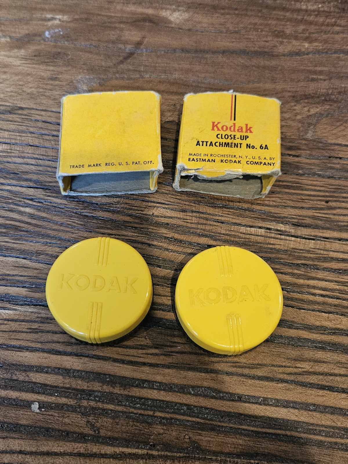 Vintage Kodak Close Up Attachments No 6A No 6A Cloud Filter Lot w Boxes Eastman