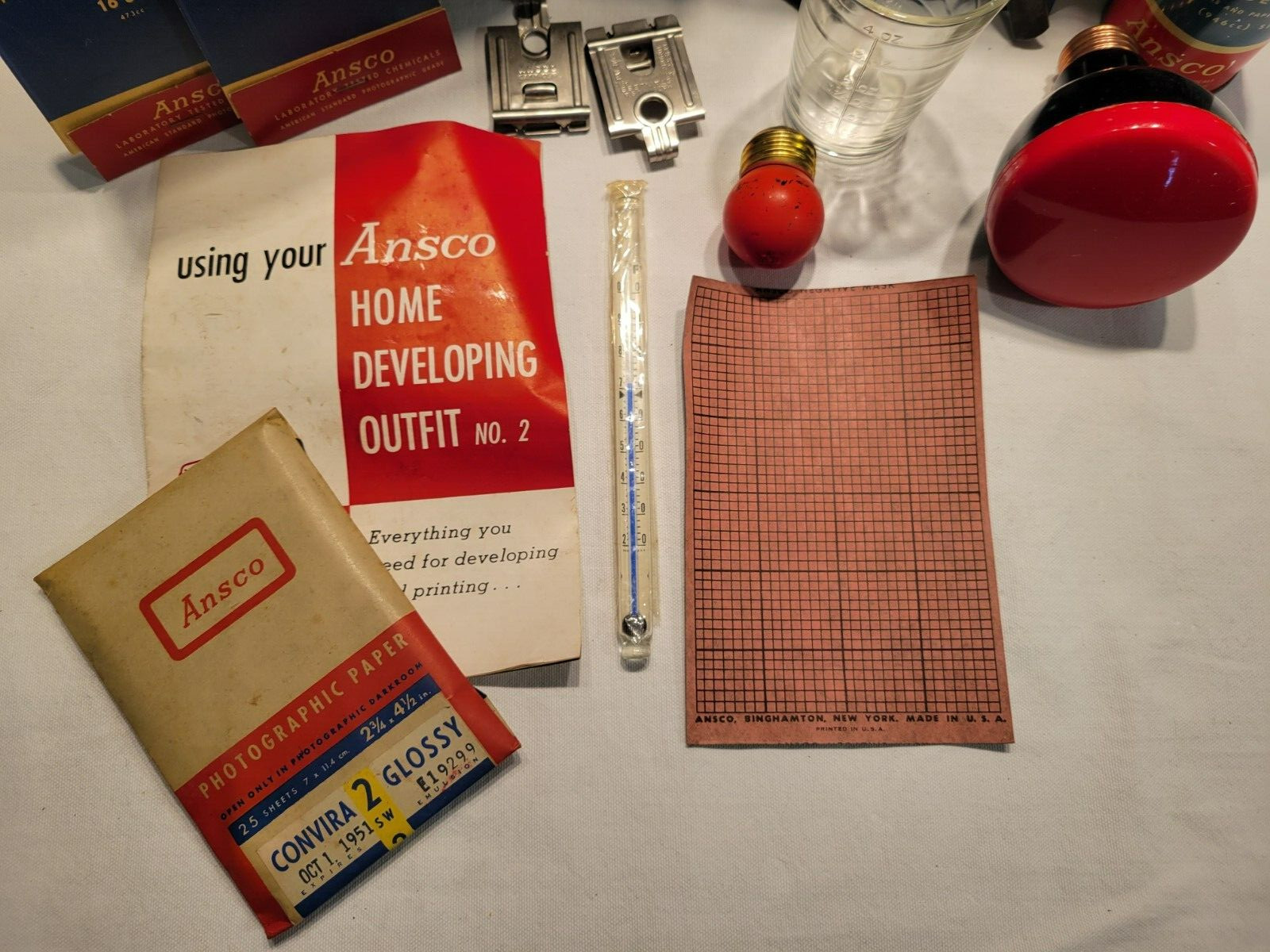Vintage Ansco Home Developing Outfit No. 2 See Description!