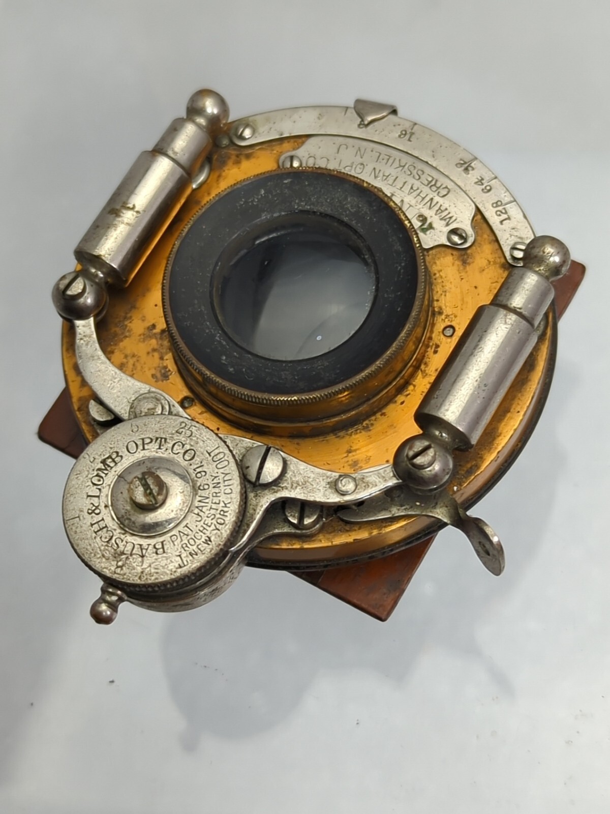 Antique Bausch & Lomb Camera Lens Unicum Brass Pat. Jan 6 1891