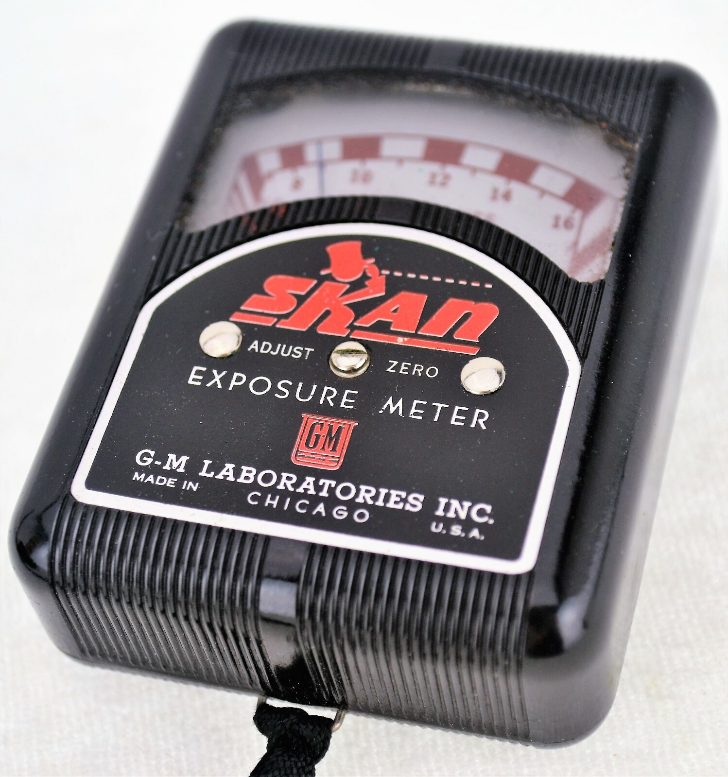 Antique Vintage Retro EXPOSURE light METER – SKAN – bakelite w/ leather case